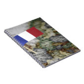 Französische Flagge auf Karte Notizblock (Rechte Seite)