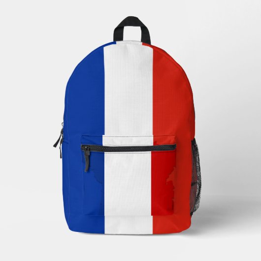 Französische Flagge Bedruckter Rucksack (Vorderseite)