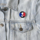 Französische Flagge & Bonjour Frankreich, Lily Mod Button (Beispiel)