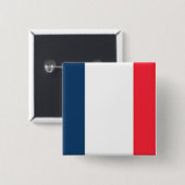 Französische Flagge Button (Vorne & Hinten)
