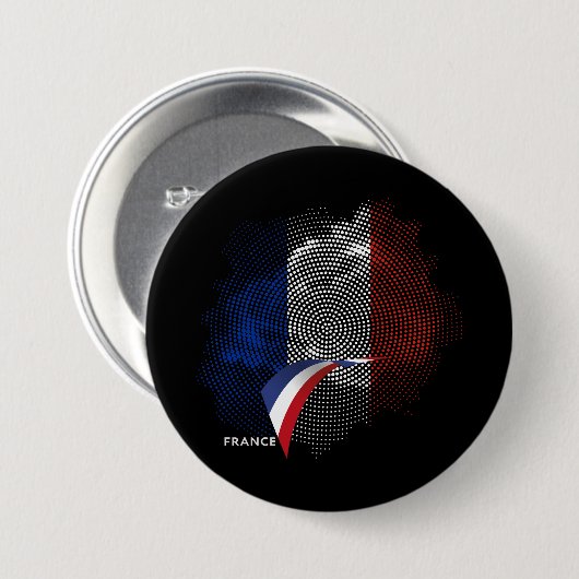 Französische Flagge Button (Vorne & Hinten)