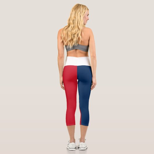 Französische Flagge Capri Leggings (Rückseite)
