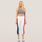 Französische Flagge Capri Leggings (Vorderseite)