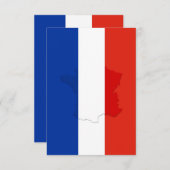 Französische Flagge Dankeskarte (Vorne/Hinten)