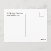 Französische Flagge des Paris Eiffel Tower Postkarte (Rückseite)