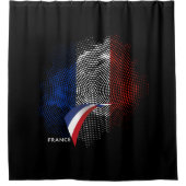 Französische Flagge Duschvorhang (Vorderseite)