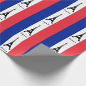 Französische Flagge, Eiffel & Frankreich Gaben/Spo Geschenkpapier (Ecke)