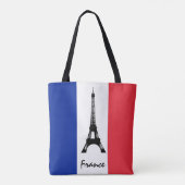 Französische Flagge & Eiffelturm - Frankreich / Sp Tasche (Rückseite)