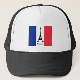 Französische Flagge & Eiffelturm - Frankreich / Sp Truckerkappe
