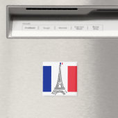 Französische Flagge Eiffelturm Paris Magnet (In Situ (Geschirrspüler))