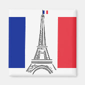 Französische Flagge Eiffelturm Paris Magnet (Vorne)