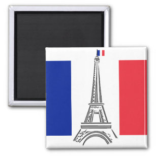 Französische Flagge Eiffelturm Paris Magnet