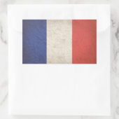 Französische Flagge erschüttert Rechteckiger Aufkleber (Tasche)