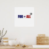 Französische Flagge Farben Logo Geschenke Poster (Küche)