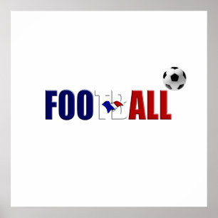 Französische Flagge Farben Logo Geschenke Poster