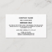 Französische Flagge, Flagge Visitenkarte (Rückseite)