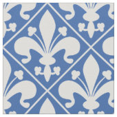 Französische Flagge Fleur de Lys Blue und weiß Stoff (Nahaufnahme)