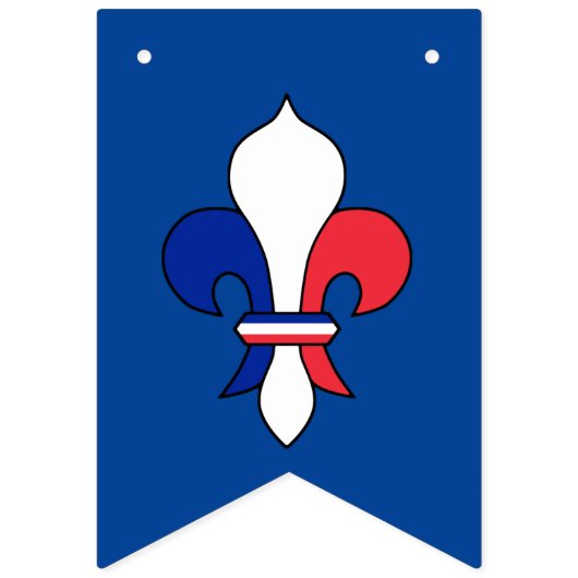 Französische Flagge & Fleur De Lys Party Frankreic (Zweite Fahne)
