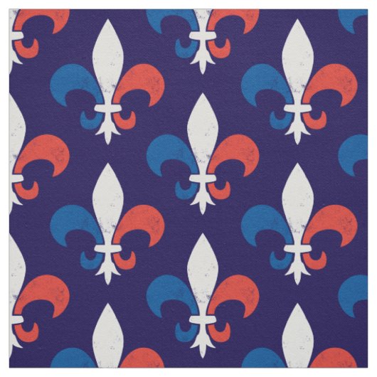 Französische Flagge Fleur de Lys Stoff (Muster)