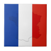 Französische Flagge Fliese (Vorderseite)