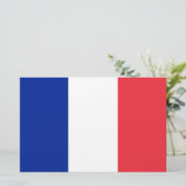 Französische Flagge (Frankreich) Briefpapier (Stehend Vorderseite)
