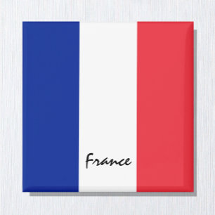 Französische Flagge & Frankreich - Ferien-/Sportfa Magnet