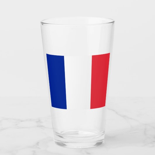 Französische Flagge (Frankreich) Glas (Vorderseite)