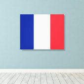 Französische Flagge (Frankreich) Leinwanddruck (Insitu (Holzboden))