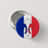 Französische Flagge & Frankreich, Lily - Flohmode Button (Vorne & Hinten)