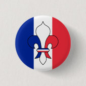 Französische Flagge & Frankreich, Lily - Flohmode Button (Vorderseite)