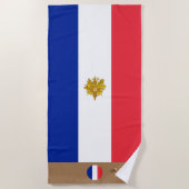 Französische Flagge / Frankreich mit Monogramm / S Strandtuch (Vorderseite)