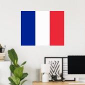 Französische Flagge (Frankreich) Poster (Heimbüro)