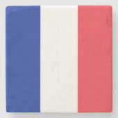 Französische Flagge (Frankreich) Steinuntersetzer (Vorderseite)