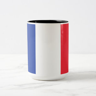 Französische Flagge (Frankreich) Zweifarbige Tasse