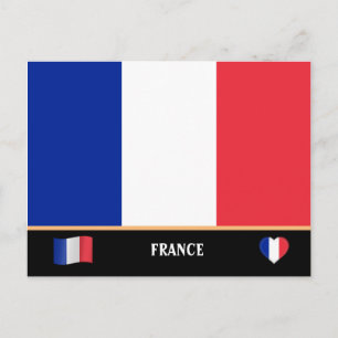 Französische Flagge & Französische Länderreisen /  Postkarte