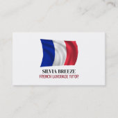 Französische Flagge, Französischsprachiger Tutor, Visitenkarte (Vorderseite)