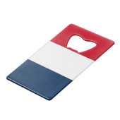 Französische Flagge Geldbeutel Flaschenöffner (Vorderseite Schrägansicht)