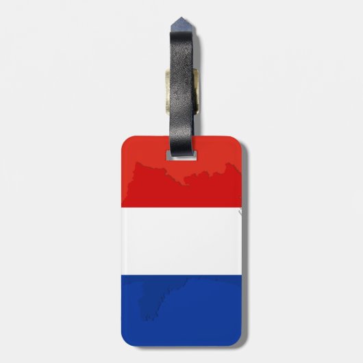 Französische Flagge Gepäckanhänger (Rückseite vertikal)