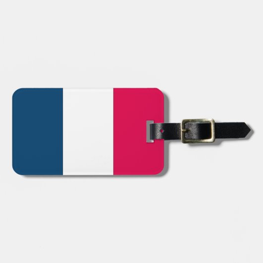 Französische Flagge Gepäckanhänger (Vorderseite horizontal)