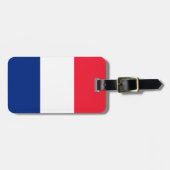 Französische Flagge Gepäckanhänger (Vorderseite horizontal)