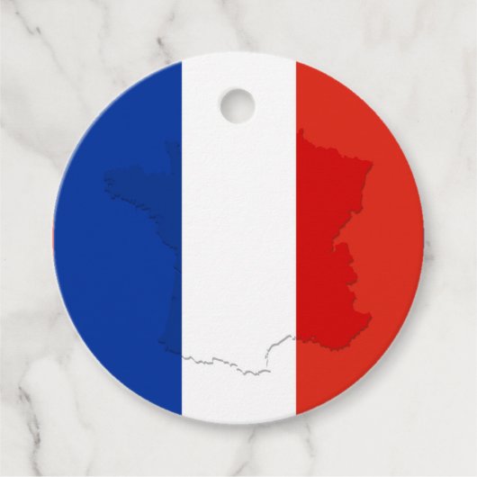Französische Flagge Geschenkanhänger (Vorderseite)