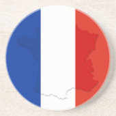 Französische Flagge Getränkeuntersetzer (Vorne)