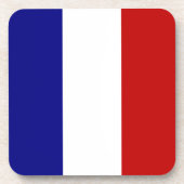 Französische Flagge Getränkeuntersetzer (Vorderseite)