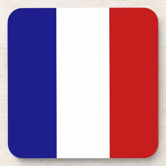 Französische Flagge Getränkeuntersetzer (Vorderseite)