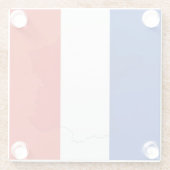 Französische Flagge Glasuntersetzer (Rückseite)