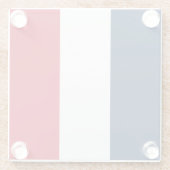 Französische Flagge Glasuntersetzer (Rückseite)