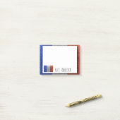 Französische Flagge Glitzer Lehrer Unterricht Post-it Klebezettel (Auf Schreibtisch)