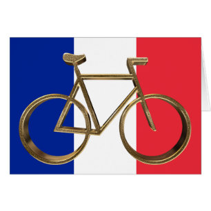 Französische Flagge Golden Bike Radfahrer