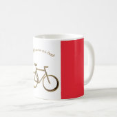 Französische Flagge Golden Bike Radfahrer Kaffeetasse (VorderseiteRechts)