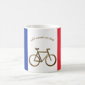Französische Flagge Golden Bike Radfahrer Kaffeetasse (Mittel)